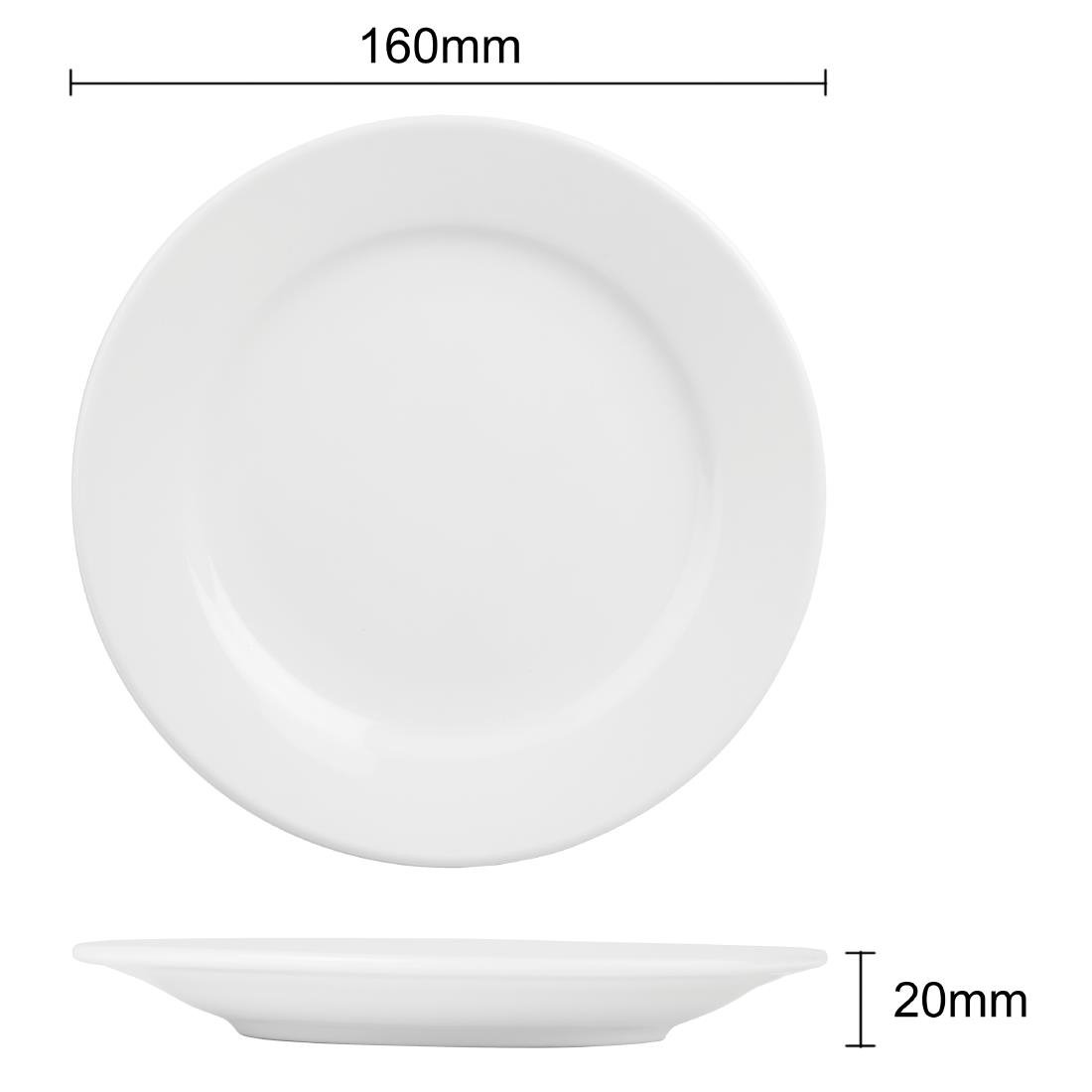 olympia athena borden met brede rand 16,5cm (12 stuks) Olympia Athena Borden Met Brede Rand 16,5cm (12 Stuks)