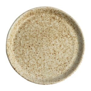 Olympia Canvas ronde borden met smalle rand crème 18cm (6 stuks)