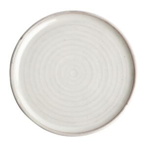 Olympia Canvas ronde borden met smalle rand wit 26,5cm (6 stuks)