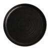 Olympia Canvas ronde borden met smalle rand zwart 26,5cm (6 stuks)