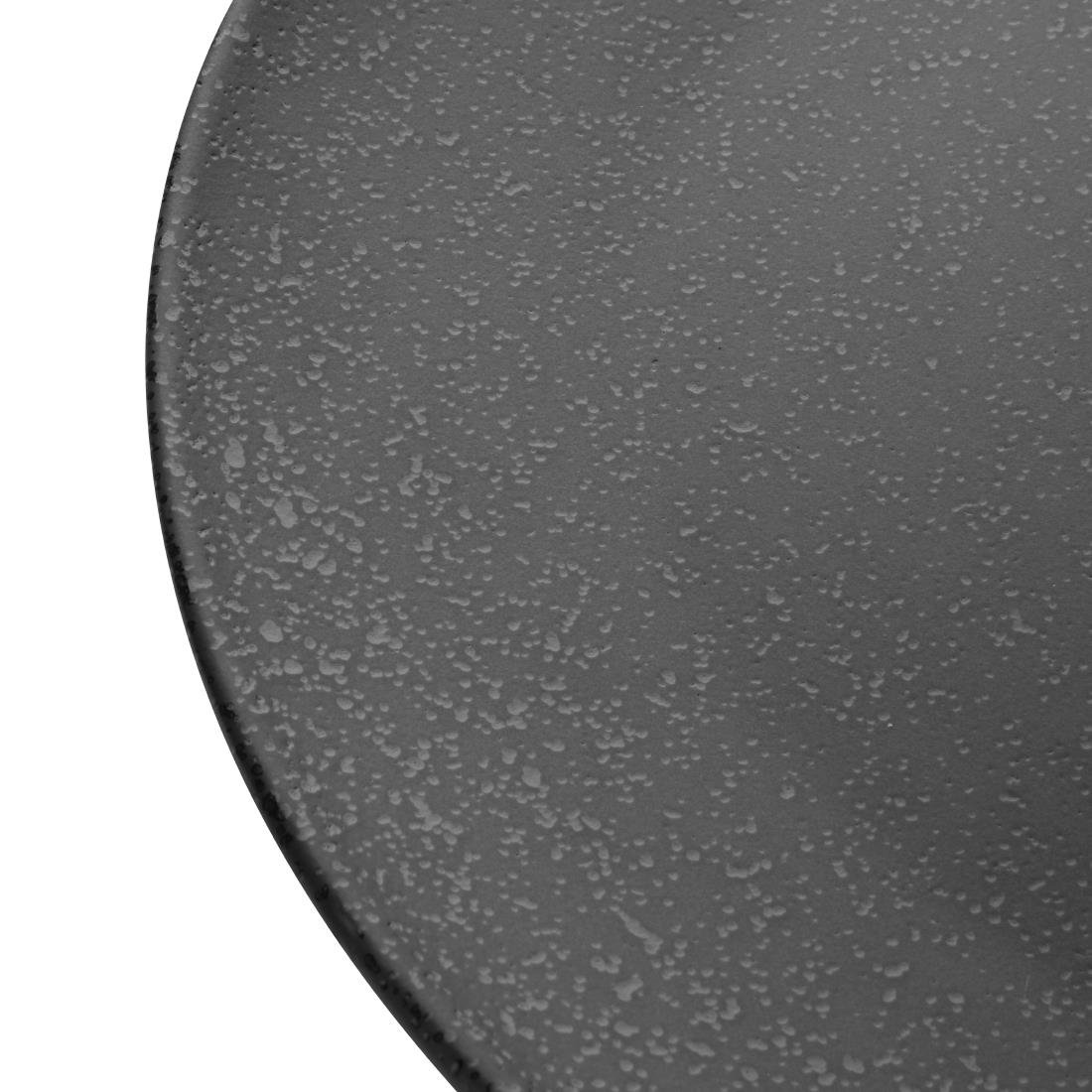 olympia fusion ronde borden 27cm zwart (4 stuks) Olympia Fusion Ronde Borden 27cm Zwart (4 Stuks)