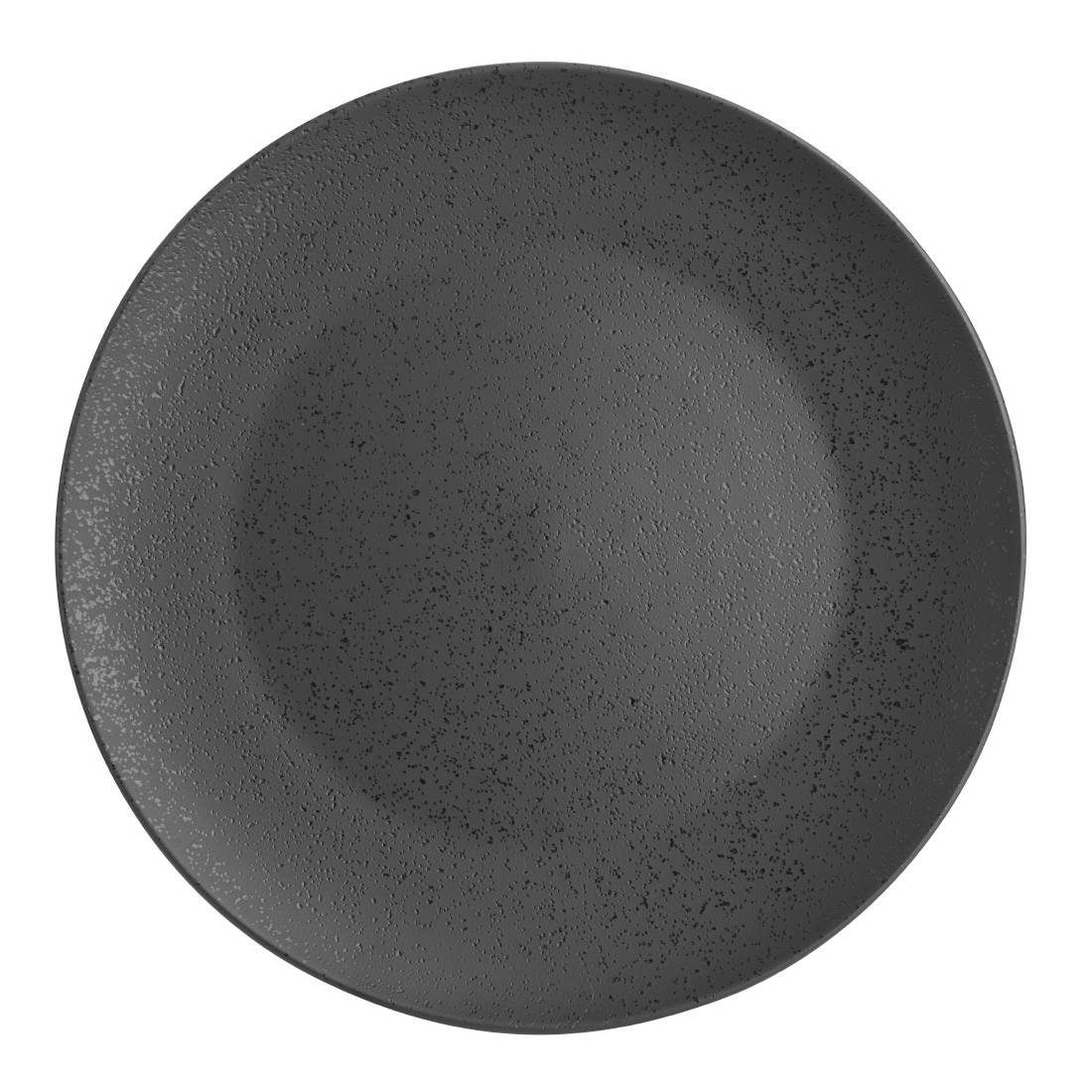 olympia fusion ronde borden 27cm zwart (4 stuks) Olympia Fusion Ronde Borden 27cm Zwart (4 Stuks)