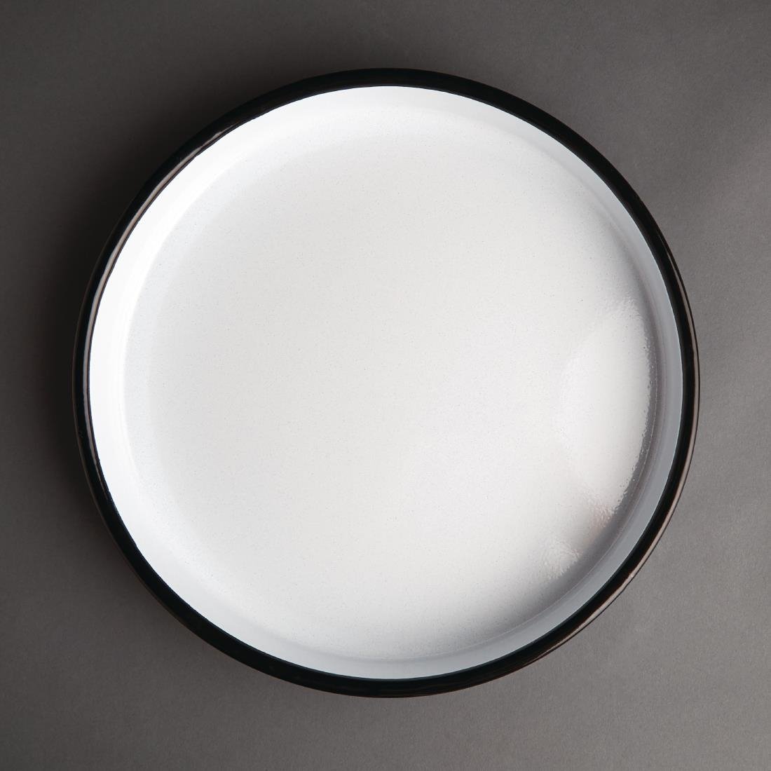 olympia geëmailleerd stalen dienblad rond 32cm Olympia Geëmailleerd Stalen Dienblad Rond 32cm