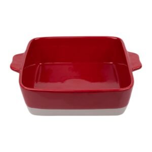 Olympia keramische braadslede rood en taupe 4,2Ltr