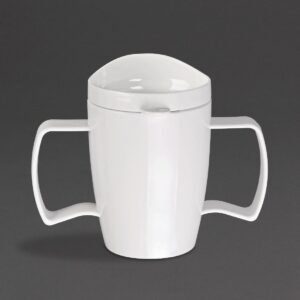 Olympia Kristallon Heritage drinkbeker met deksel 300ml wit (4 stuks)