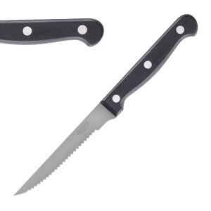 Olympia steakmessen zwart heft 21,5cm (12 stuks)