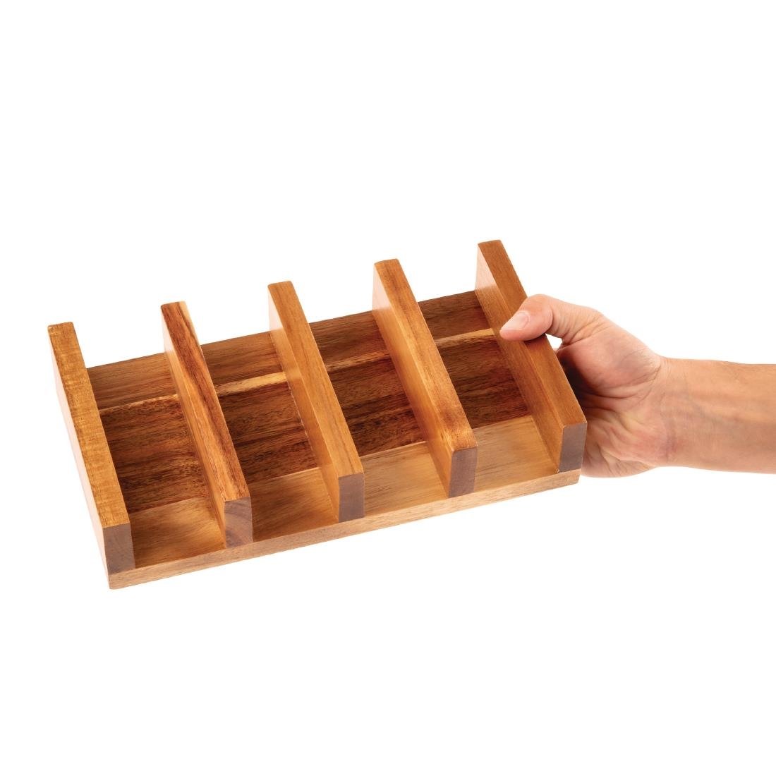 olympia taco houder acaciahout 15x12x4cm Olympia taco houder acaciahout 15x12x4cm