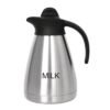 Olympia thermoskan met schroefdop en opschrift MILK 1Ltr