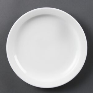 Olympia Whiteware Borden Met Smalle Rand 20,2cm (12 Stuks)