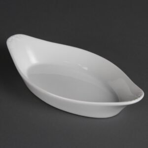 Olympia Whiteware ovale gratineerschalen 25,3x14cm (6 stuks)