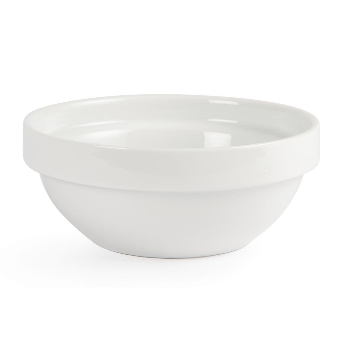 olympia whiteware stapelbare kom 13cm (12 stuks) Olympia Whiteware Stapelbare Kom 13cm (12 Stuks)