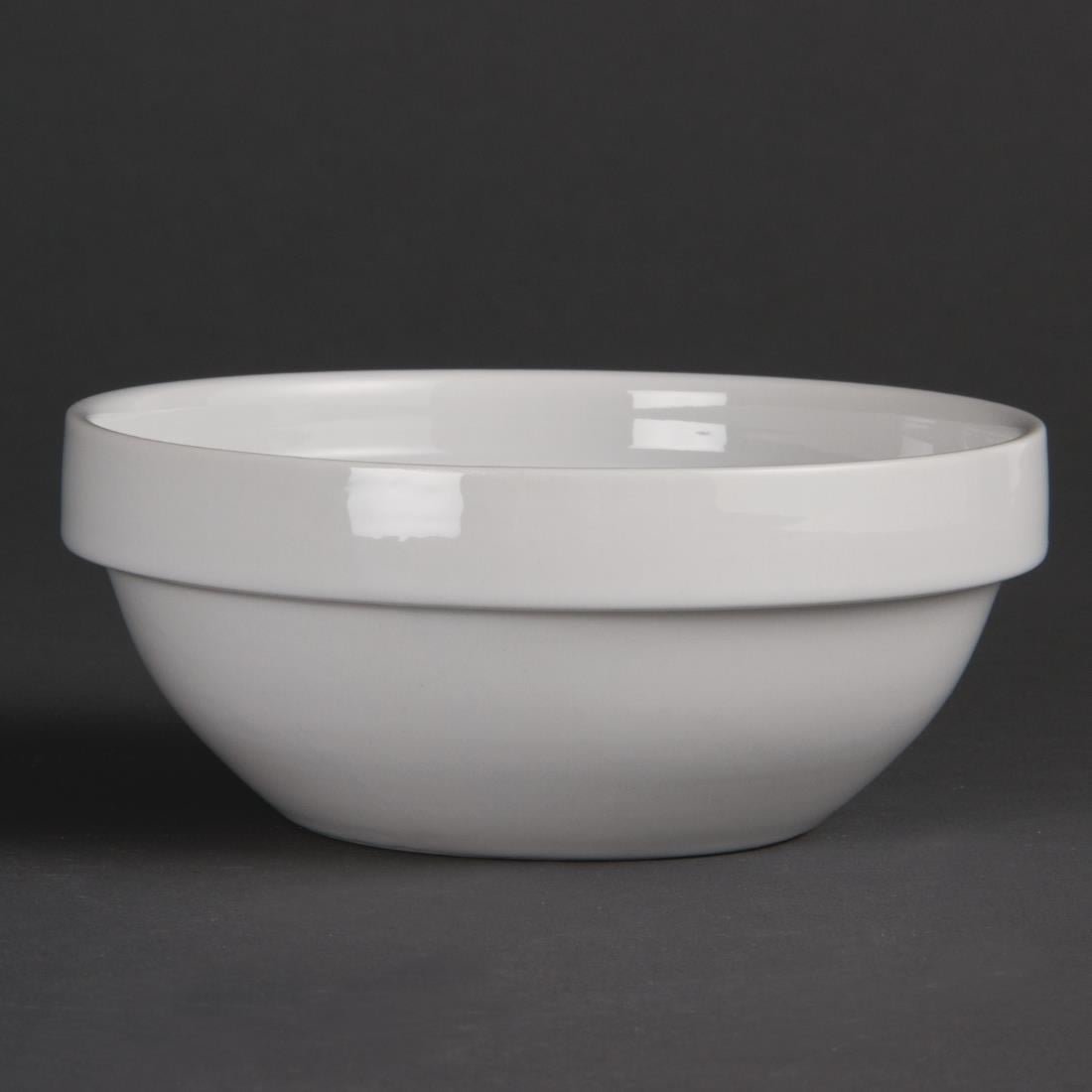 olympia whiteware stapelbare kom 13cm (12 stuks) Olympia Whiteware Stapelbare Kom 13cm (12 Stuks)