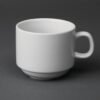 Olympia Whiteware stapelbare theekopjes 200ml (12 stuks)