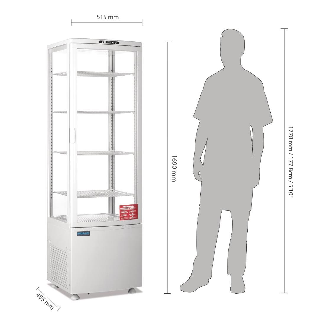 polar c serie energiezuinige koelkast met gebogen deur wit 235ltr Polar C-Serie Energiezuinige Koelkast Met Gebogen Deur Wit 235Ltr