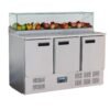 Polar G-serie 3-deurs pizza koelwerkbank met opzetvitrine 436Ltr