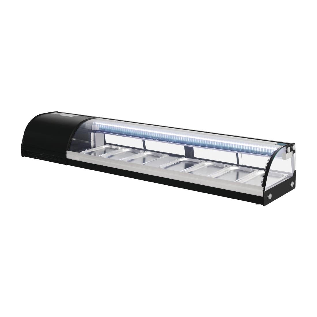 polar g serie gekoelde sushivitrine 7x gn 1/3 Polar G-serie gekoelde sushivitrine 7x GN 1/3