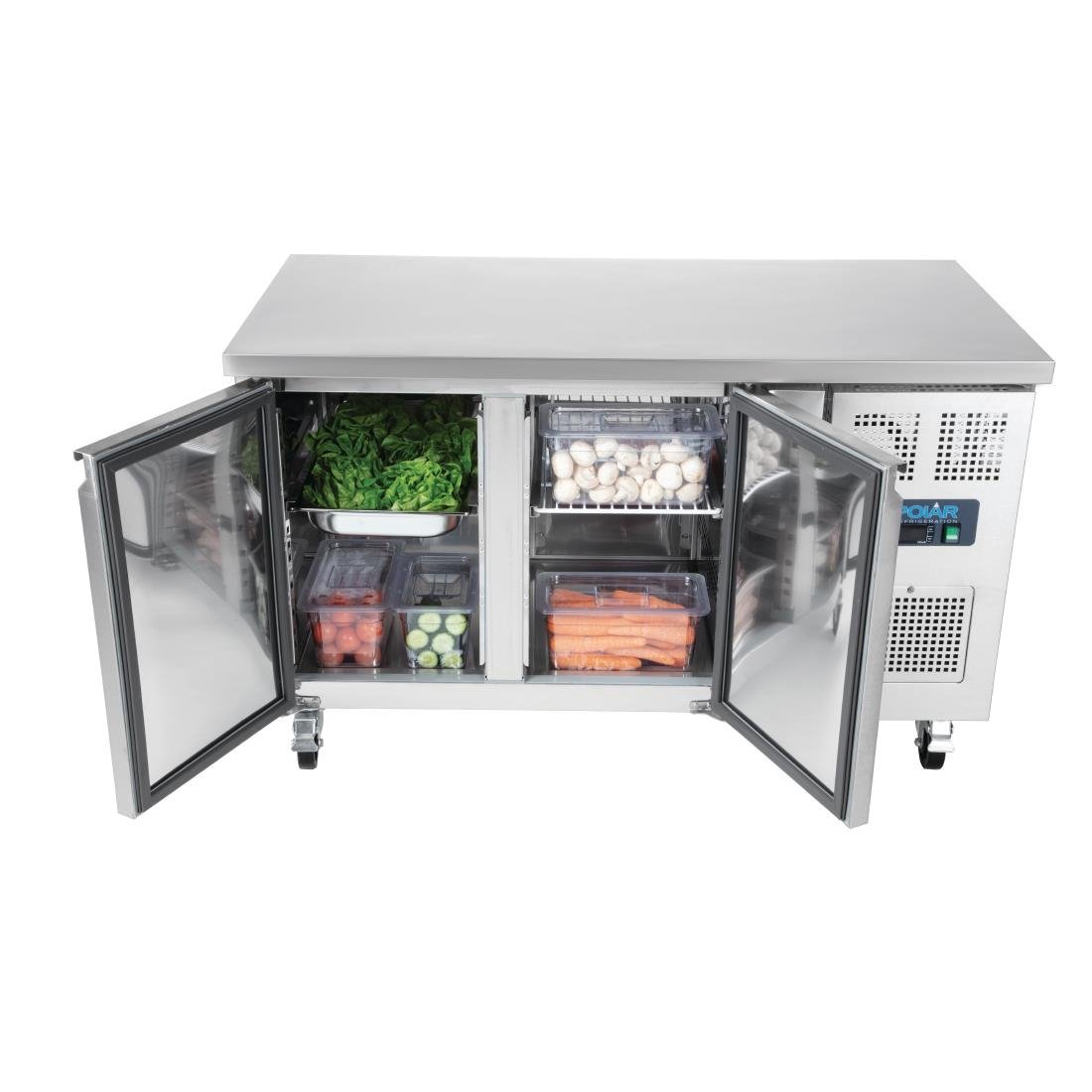 polar u serie 2 deurs koelwerkbank 282l Polar U-serie 2-deurs koelwerkbank 282L