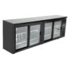Polar U-serie vier-deurs displaykoeler voor achter de bar