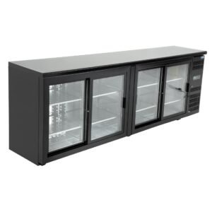Polar U-serie vier-deurs displaykoeler voor achter de bar