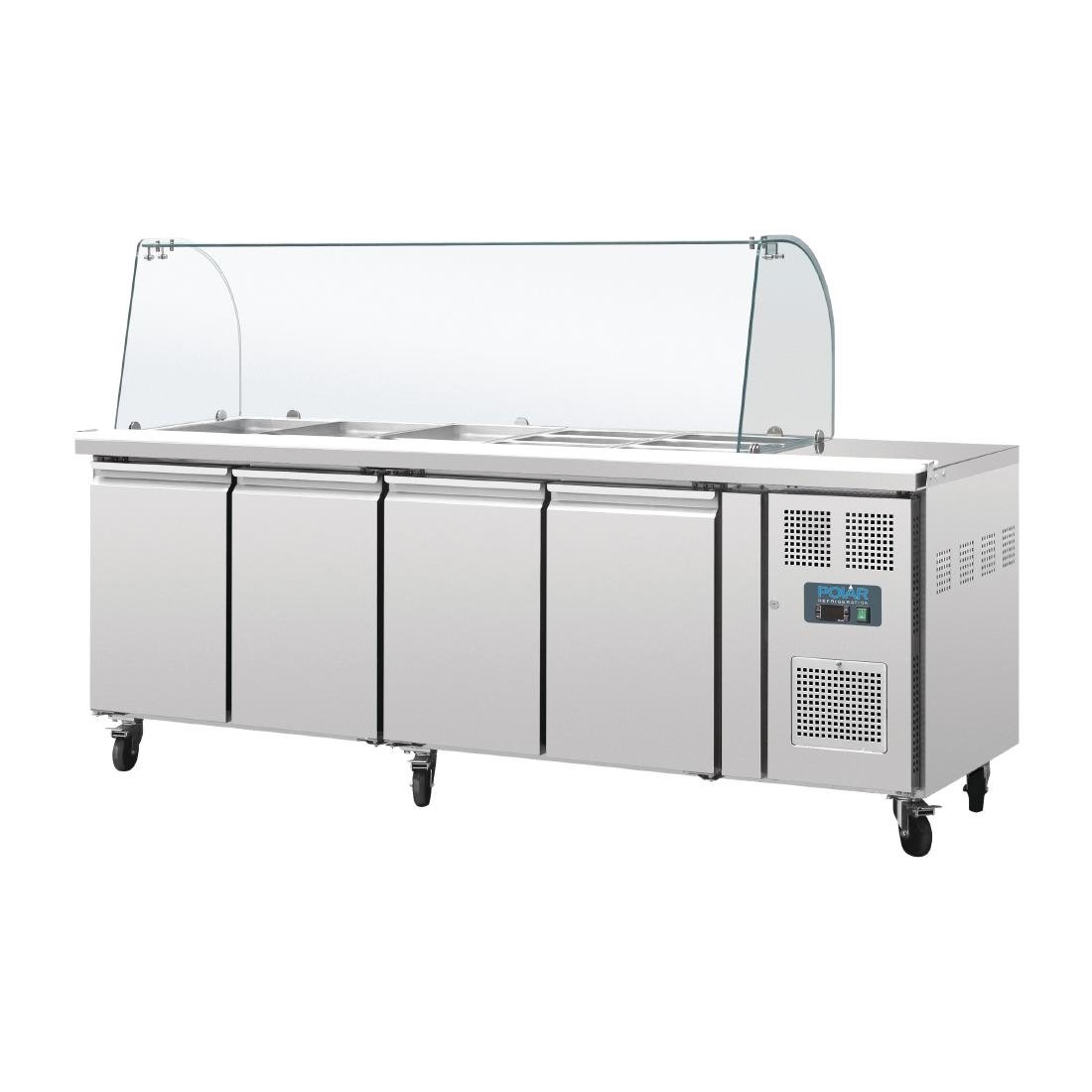 polar u serie vierdeurs gekoelde gastronorm salade counter Polar u-serie vierdeurs gekoelde gastronorm salade counter