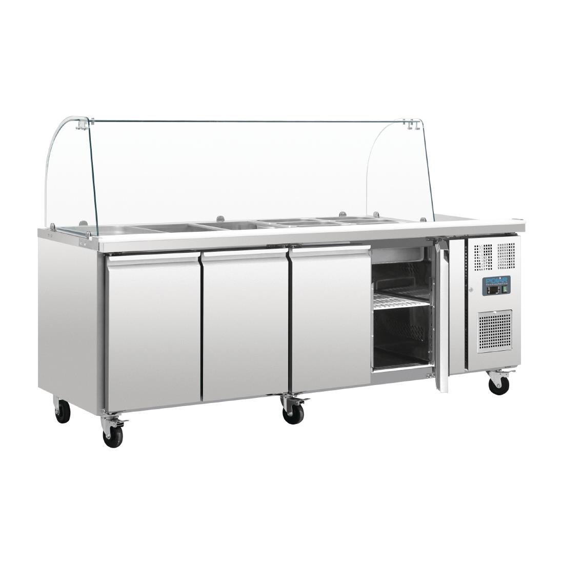 polar u serie vierdeurs gekoelde gastronorm salade counter Polar u-serie vierdeurs gekoelde gastronorm salade counter