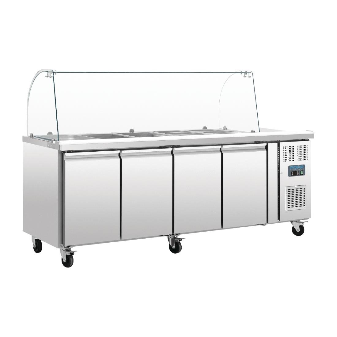 polar u serie vierdeurs gekoelde gastronorm salade counter Polar u-serie vierdeurs gekoelde gastronorm salade counter