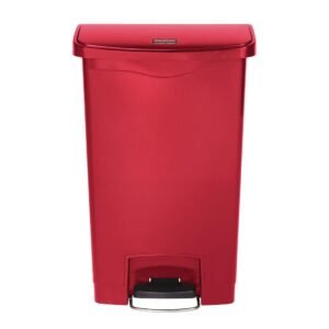 Rubbermaid Slim Jim Front Step pedaalemmer 50Ltr rood