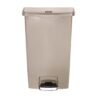 Rubbermaid Slim Jim Front Step pedaalemmer 68Ltr beige