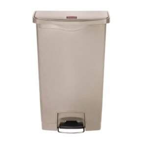 Rubbermaid Slim Jim Front Step pedaalemmer 68Ltr beige