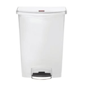 Rubbermaid Slim Jim Front Step pedaalemmer 90Ltr wit