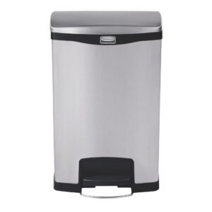 Rubbermaid Slim Jim Front Step pedaalemmer RVS 50Ltr