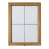 Securit Teak wit LED informatie 4xA4 display (excl paal en voet)