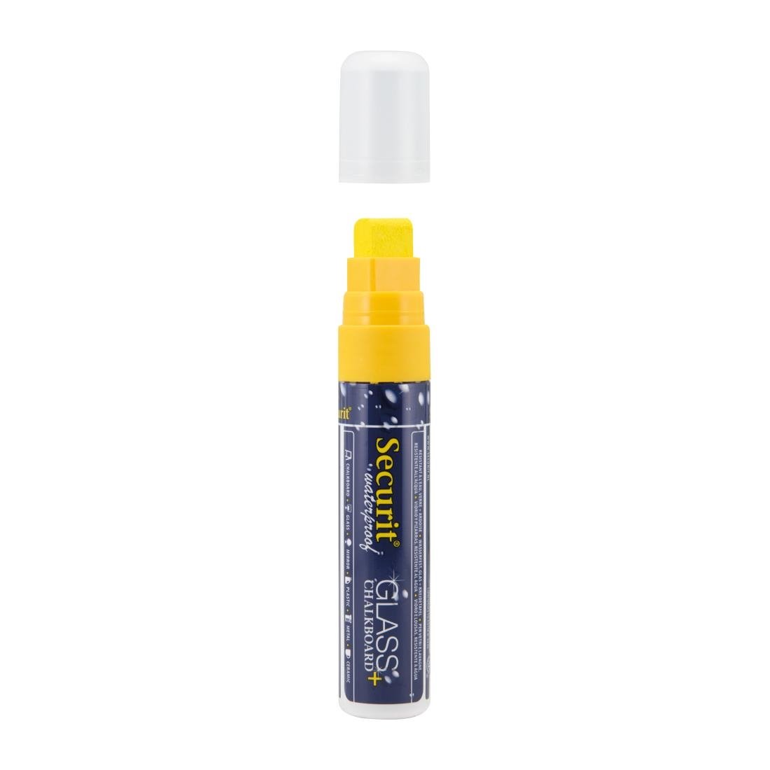 securit waterproof krijtstift (glas + krijtbord) in geel met 7 15mm penpunt Securit Waterproof krijtstift (Glas + Krijtbord) in geel met 7-15mm penpunt