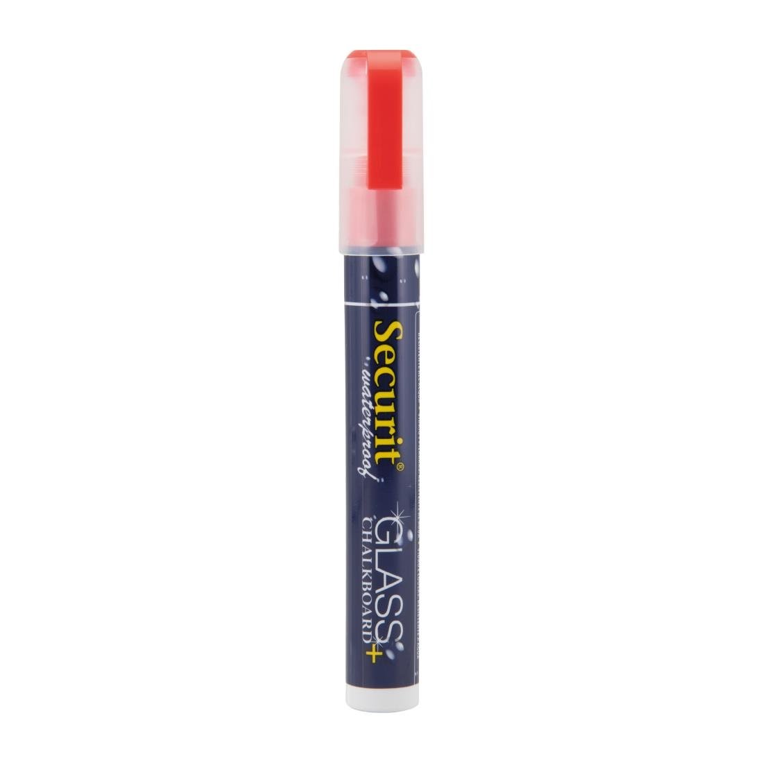 securit waterproof krijtstift (glas + krijtbord) in rood met 2 6mm penpunt Securit Waterproof krijtstift (Glas + Krijtbord) in rood met 2-6mm penpunt