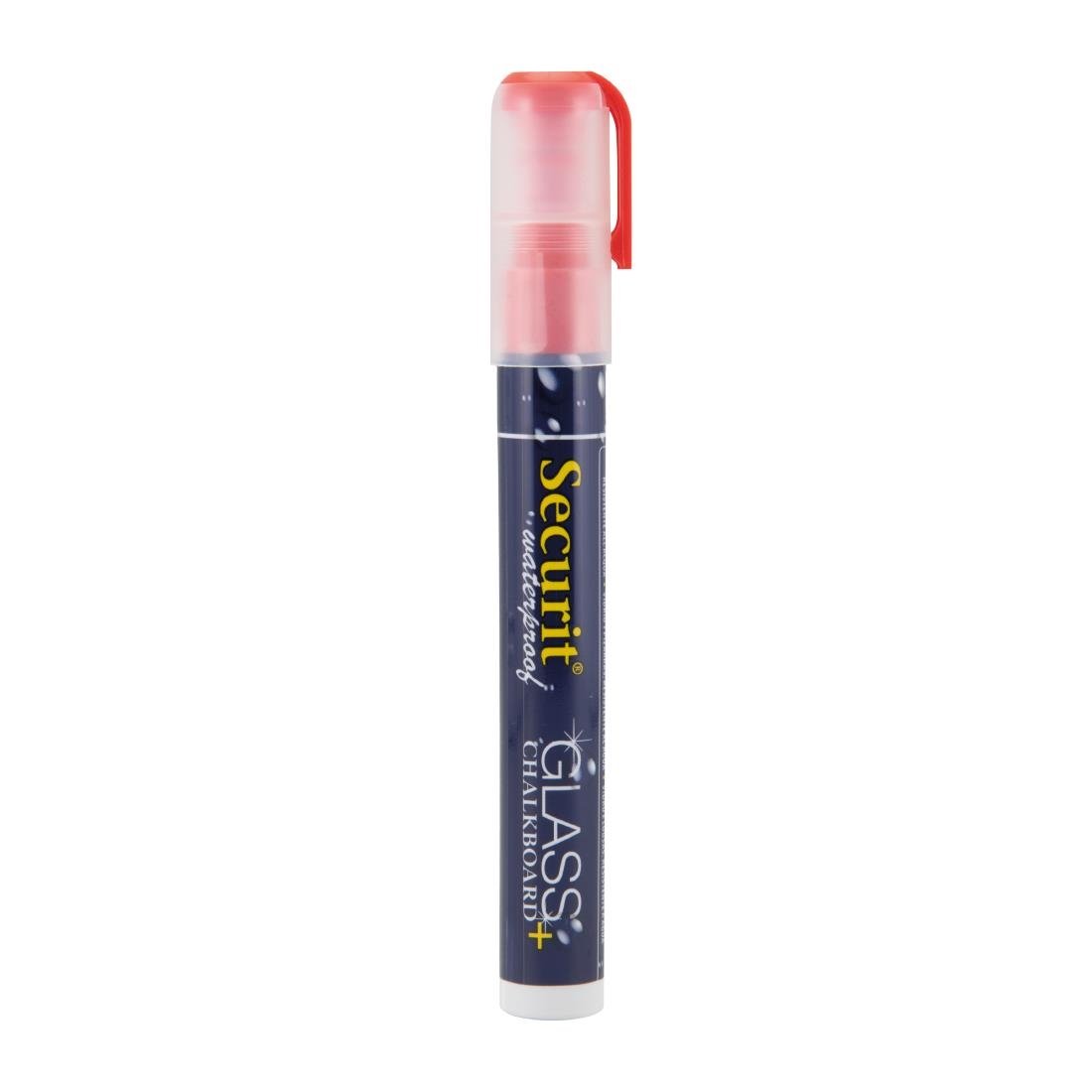 securit waterproof krijtstift (glas + krijtbord) in rood met 2 6mm penpunt Securit Waterproof krijtstift (Glas + Krijtbord) in rood met 2-6mm penpunt