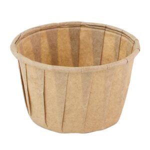 Sier Disposables Souffle bakje (FSC® papier) rond bruin 37ml  ø50 x h31mm (200 stuks)