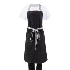 Southside halterschort zwart denim