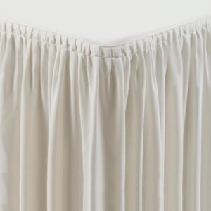 Tafelkleed met rok crème - plissé