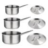Vogue 3-delige RVS steelpannen set