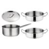 Vogue 3-delige set met steelpan en stomers