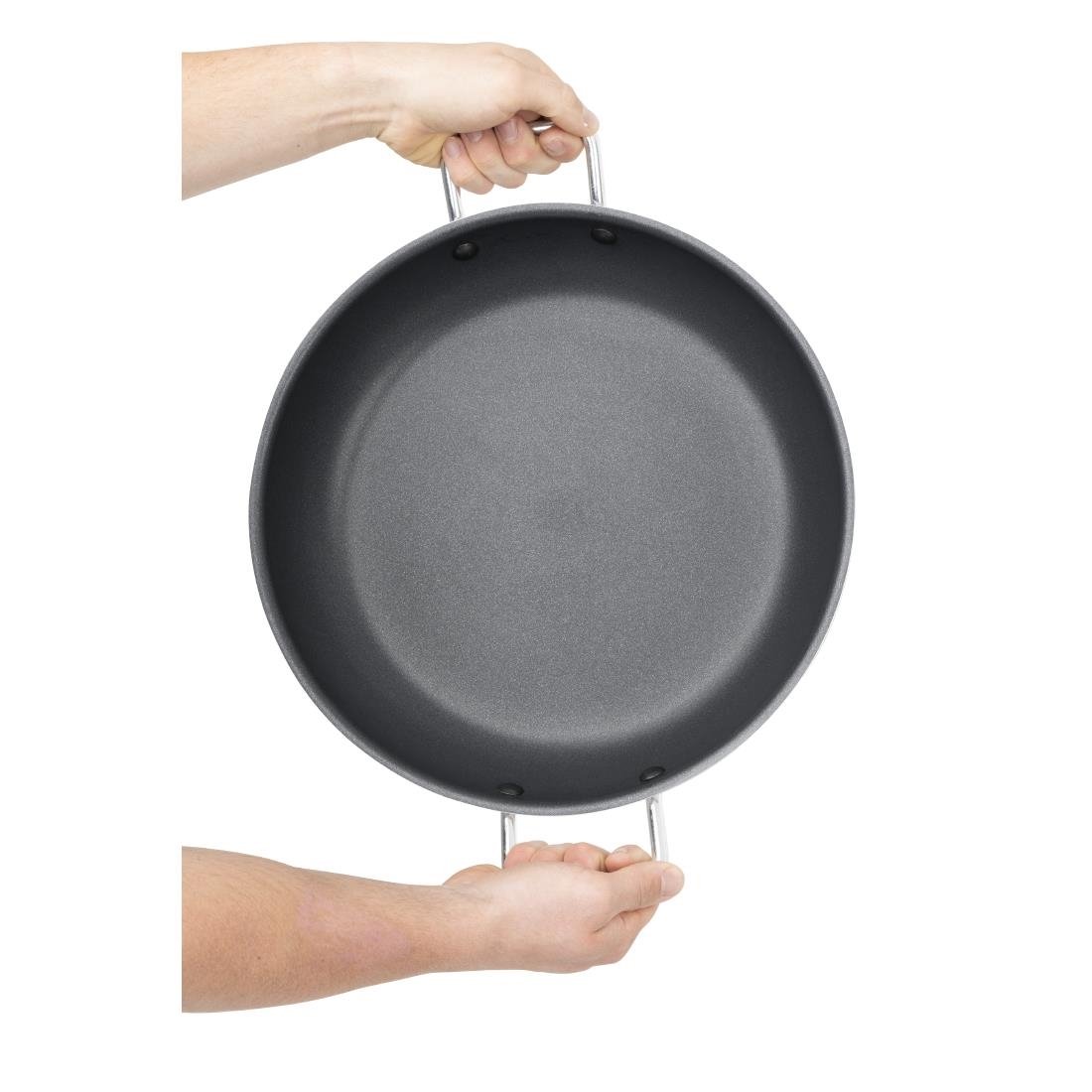 vogue aluminium antiaanbak teflon platinum plus paellapan 35cm Vogue Aluminium Antiaanbak Teflon Platinum Plus Paellapan 35cm