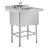 Vogue diepe RVS spoelbak 77x60cm