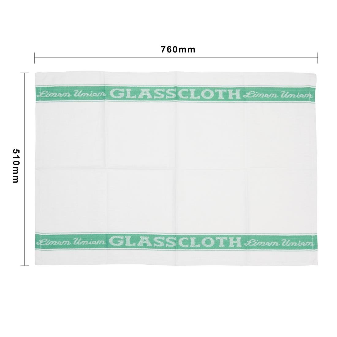 vogue halflinnen glazendoek/poleerdoek groen 76 x 51cm Vogue halflinnen glazendoek/poleerdoek groen 76 x 51cm