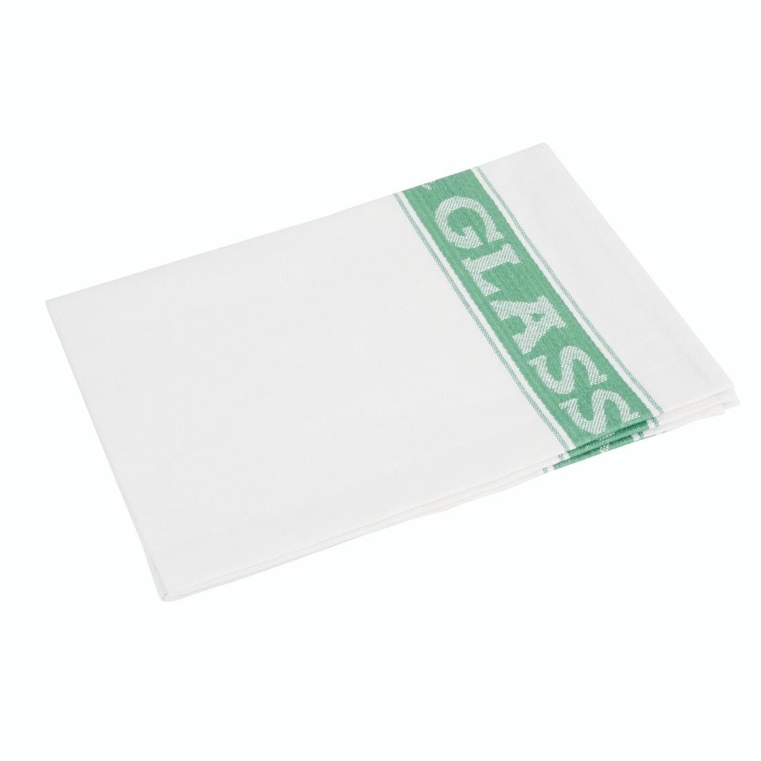 vogue halflinnen glazendoek/poleerdoek groen 76 x 51cm Vogue halflinnen glazendoek/poleerdoek groen 76 x 51cm