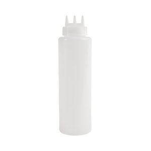 Vogue knijpfles met 3 spuitmonden transparant 1Ltr