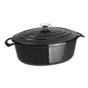 Vogue ovale inductie braadpan zwart 5Ltr