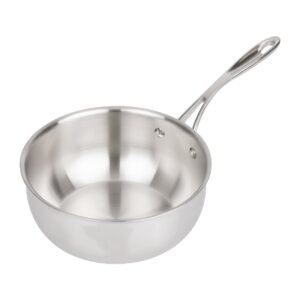 Vogue roestvrij staal & aluminium drielaagse geflarede sauteerpan 20cm