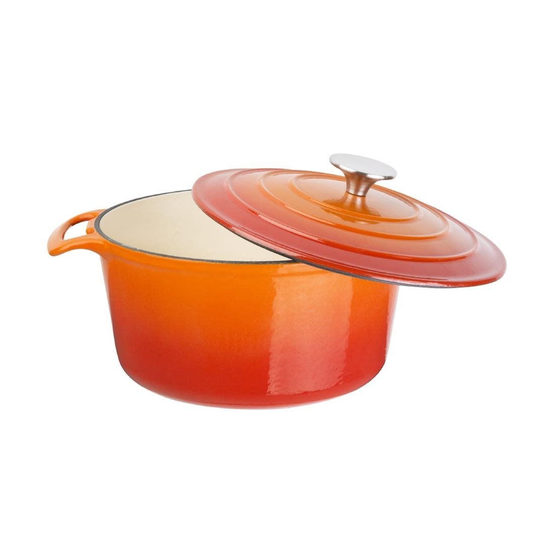 vogue ronde inductie braadpan oranje 20,5(Ø)cm 3,2ltr Vogue ronde inductie braadpan oranje 20,5(Ø)cm 3,2Ltr