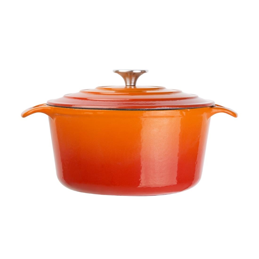 vogue ronde inductie braadpan oranje 20,5(Ø)cm 3,2ltr Vogue ronde inductie braadpan oranje 20,5(Ø)cm 3,2Ltr