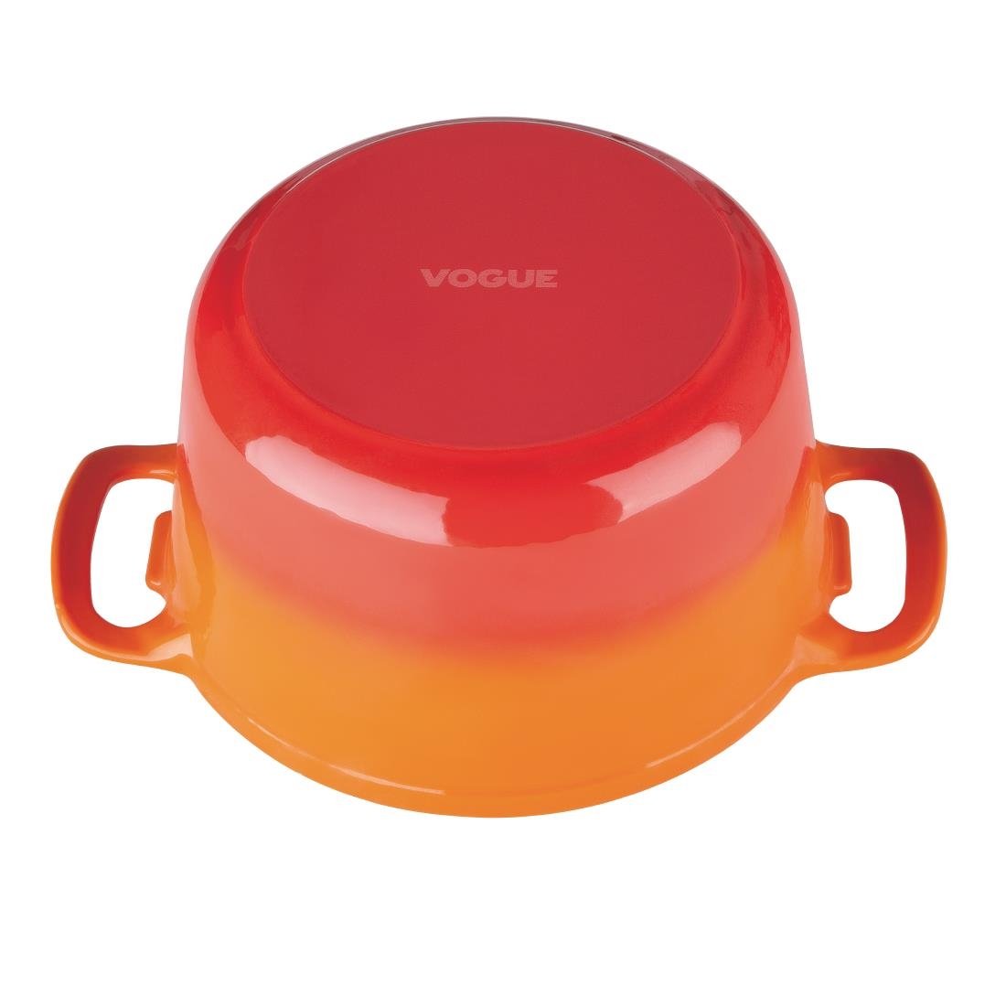 vogue ronde inductie braadpan oranje 20,5(Ø)cm 3,2ltr Vogue ronde inductie braadpan oranje 20,5(Ø)cm 3,2Ltr